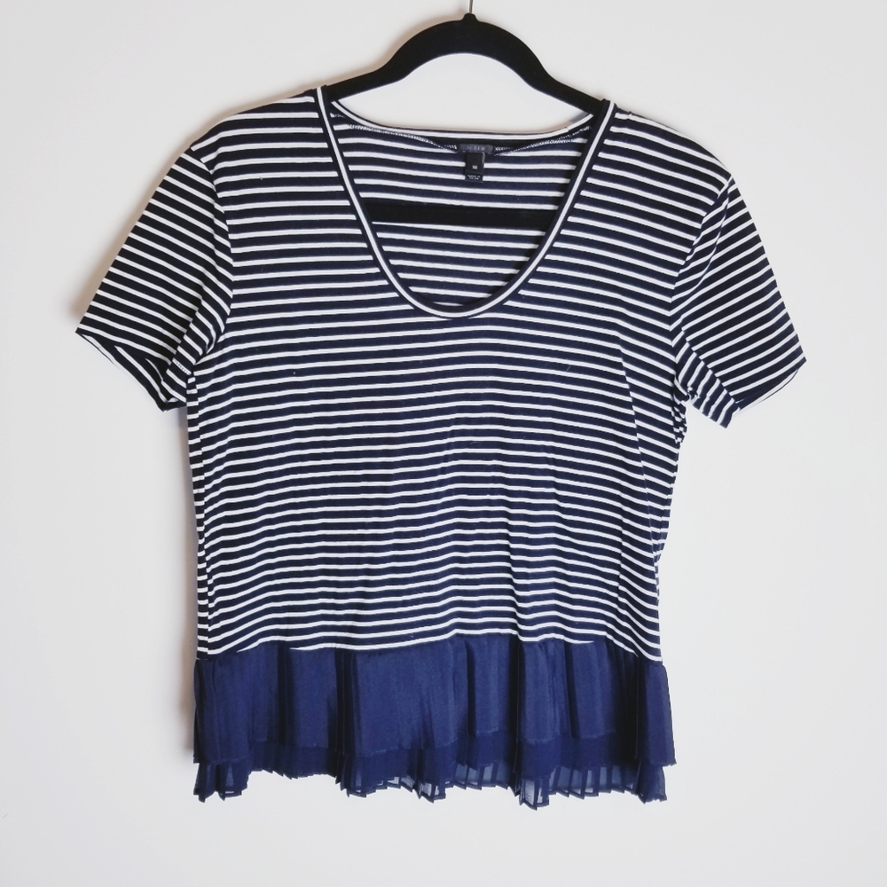 J. Crew striped short sleeve scoop neck shirt top